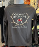 Georgia Bulldogs T-shirt - “Racking Up the Points”  (Long Sleeve Charcoal)