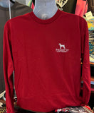 Straight Up Southern T-Shirt - “Love it, live it - Lab with Duck Call” (Long Sleeve Cardinal)