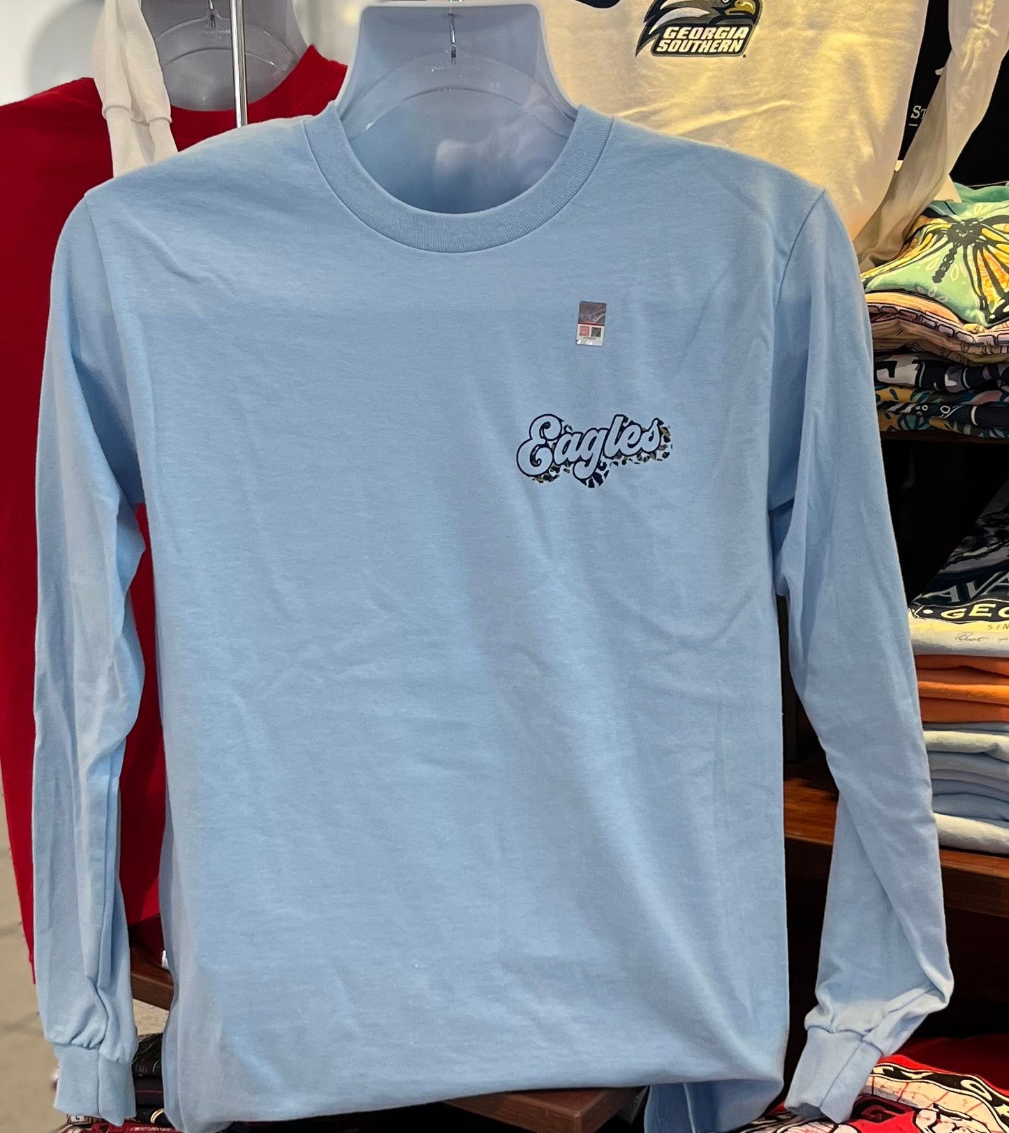 Georgia Southern University - “Leopard Go Eagles” (Long Sleeve Light Blue)