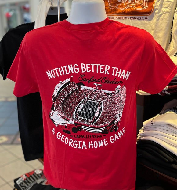 Georgia Bulldogs T-shirt - “Nothing Better Than a Georgia Home Game” (Short Sleeve Red)