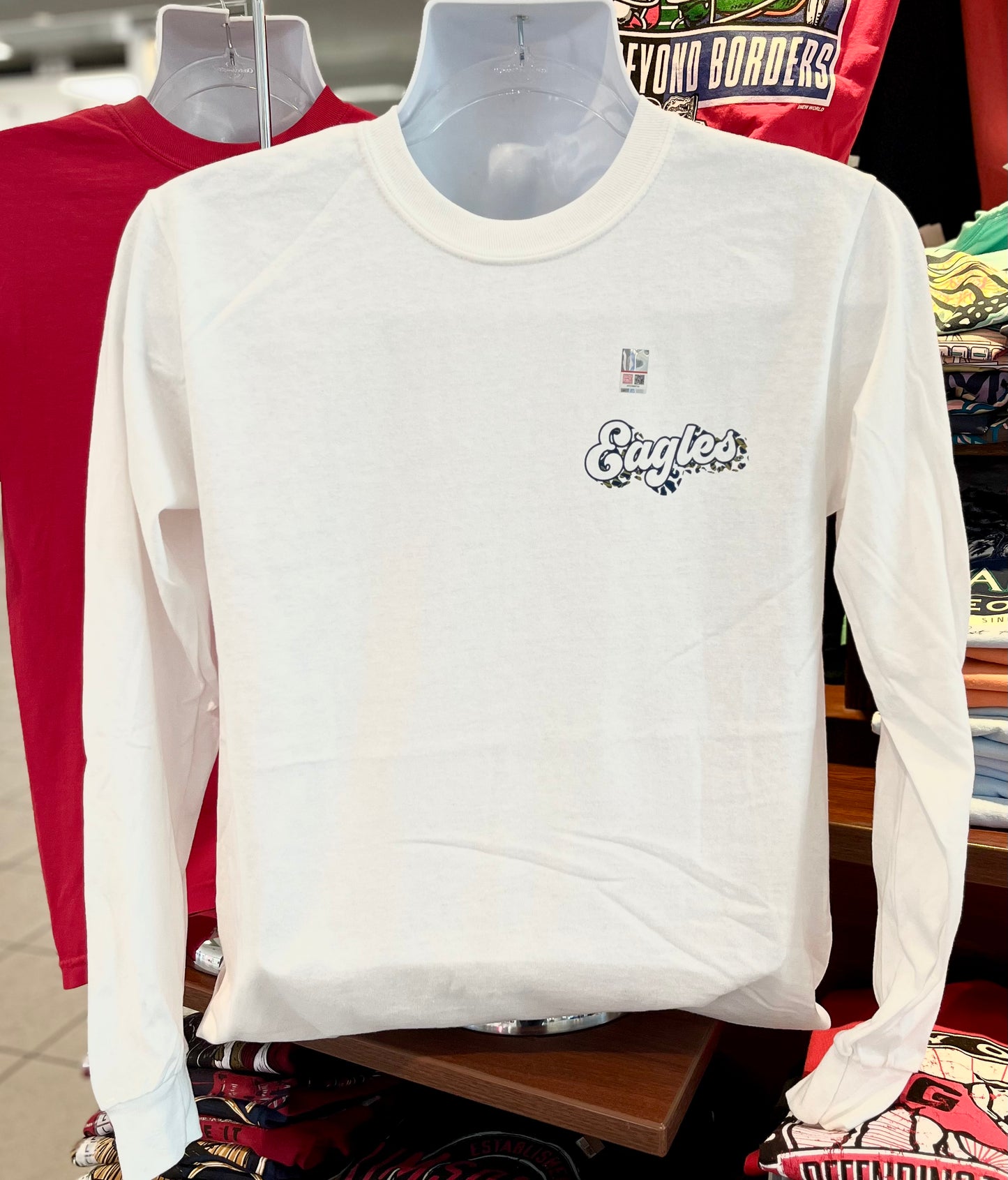 Georgia Southern University - “Leopard Go Eagles” (Long Sleeve White)