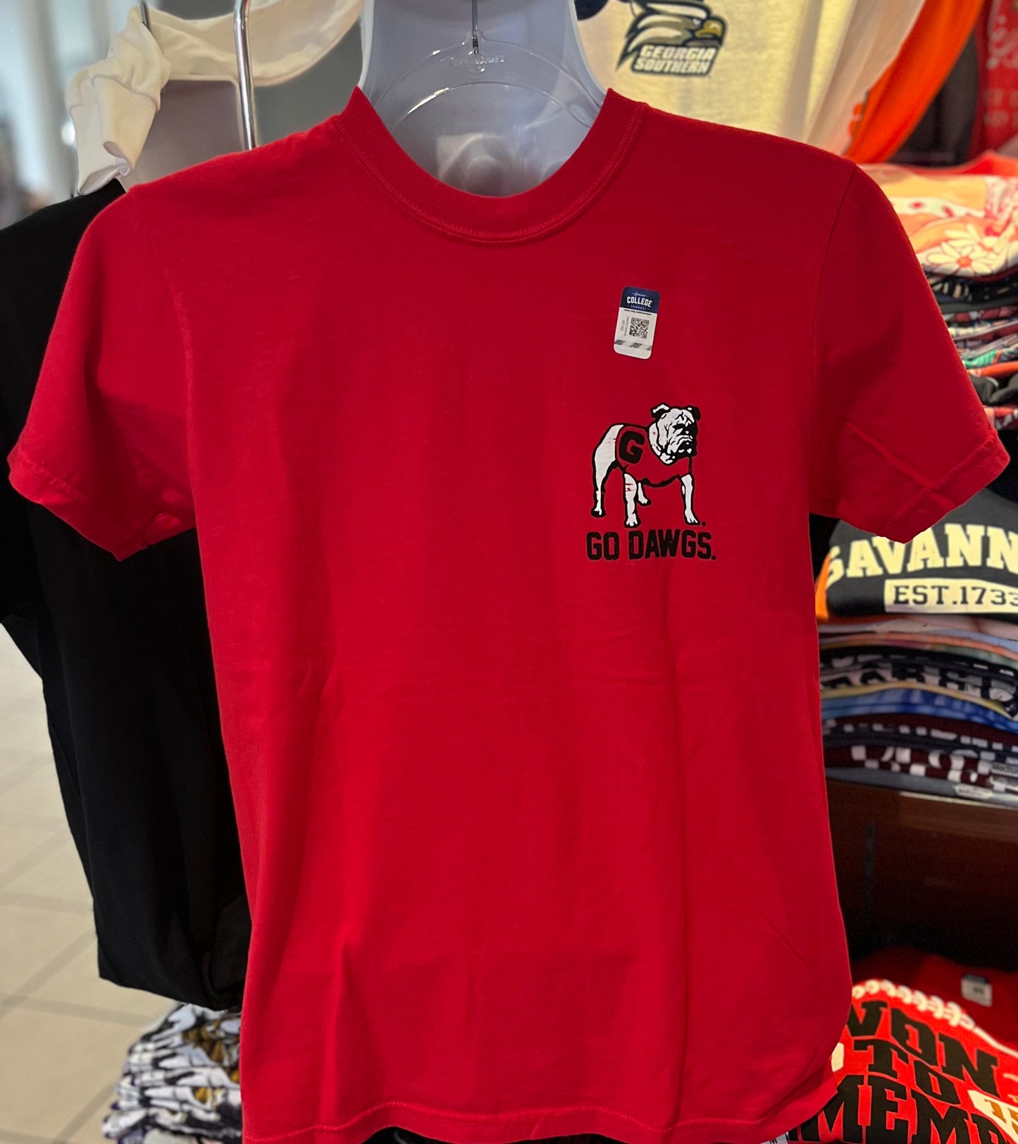 Georgia Bulldogs T-shirt - “Between the Hedges” (Comfort Colors Short Sleeve Red)