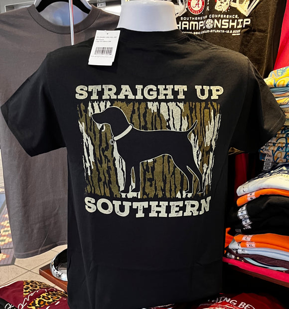 Straight Up Southern T-Shirt - SUS Camo Logo (Short Sleeve Black)