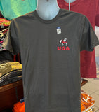 Georgia Bulldogs T-shirt - “UGA Patriotic - Allegiance Through and Through” (Short Sleeve Smoke Grey)