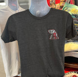 Alabama Crimson Tide T-Shirt - “Alabama Flag - Where Legends Are Made ” (Short Sleeve Heather Gray)