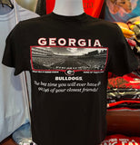 Georgia Bulldogs T-shirt - “Sanford Stadium - Welcome To My House” (Short Sleeve Black)