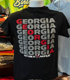 Georgia Bulldogs T-shirt - “Sic ‘Em and Repeat” (Comfort Colors Short Sleeve Black)