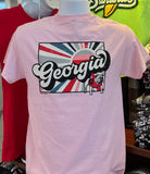 Georgia Bulldogs T-shirt - “Sunshine” (Short Sleeve Pink)
