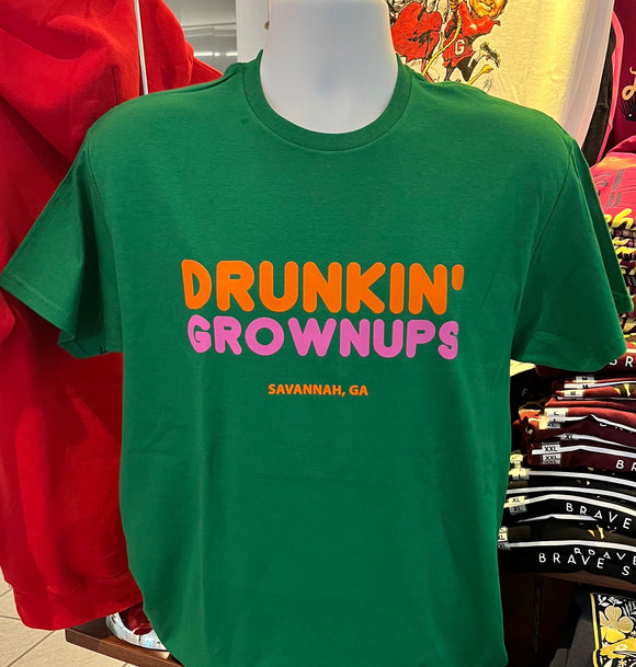 St. Patrick’s Day “Drunkin’ Grownups”  Short Sleeve (Green)