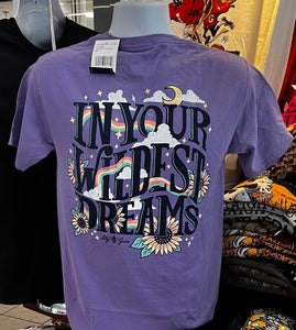Lily Grace T-Shirt - “In your wildest dreams” (Short Sleeve Lavendar)