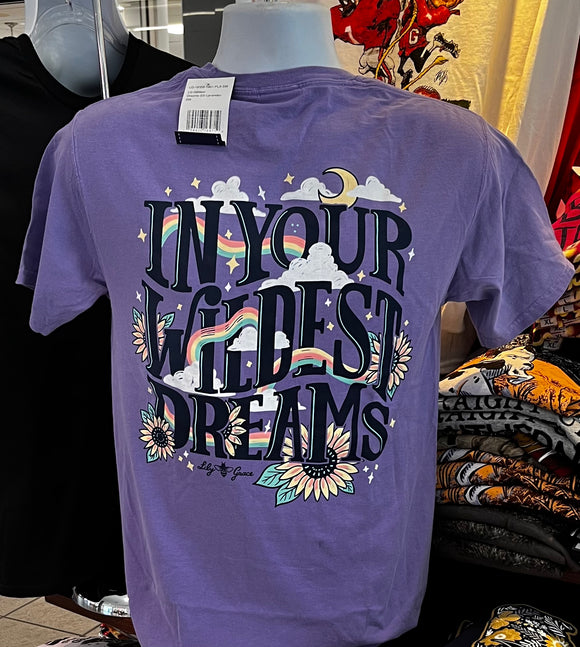 Lily Grace T-Shirt - “In your wildest dreams” (Short Sleeve Lavendar)