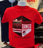 Georgia Bulldogs T-shirt - “Sanford Stadium” (Short Sleeve Red)