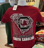 South Carolina Gamecocks “Saturday in SC” Short Sleeve Tee (Garnet)