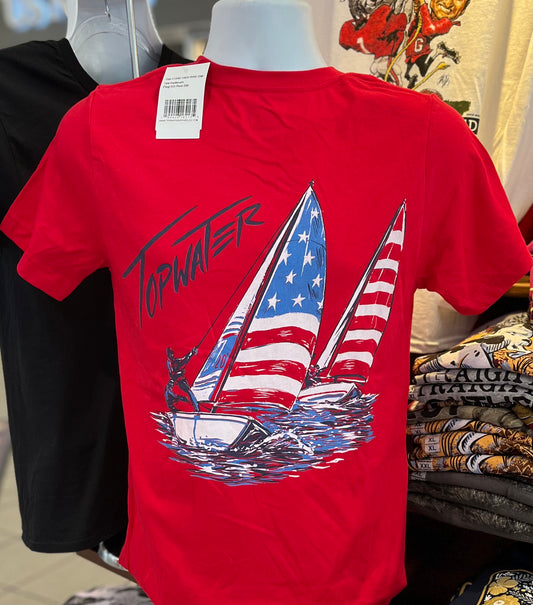 Topwater Patriotic Sailboat (Red)