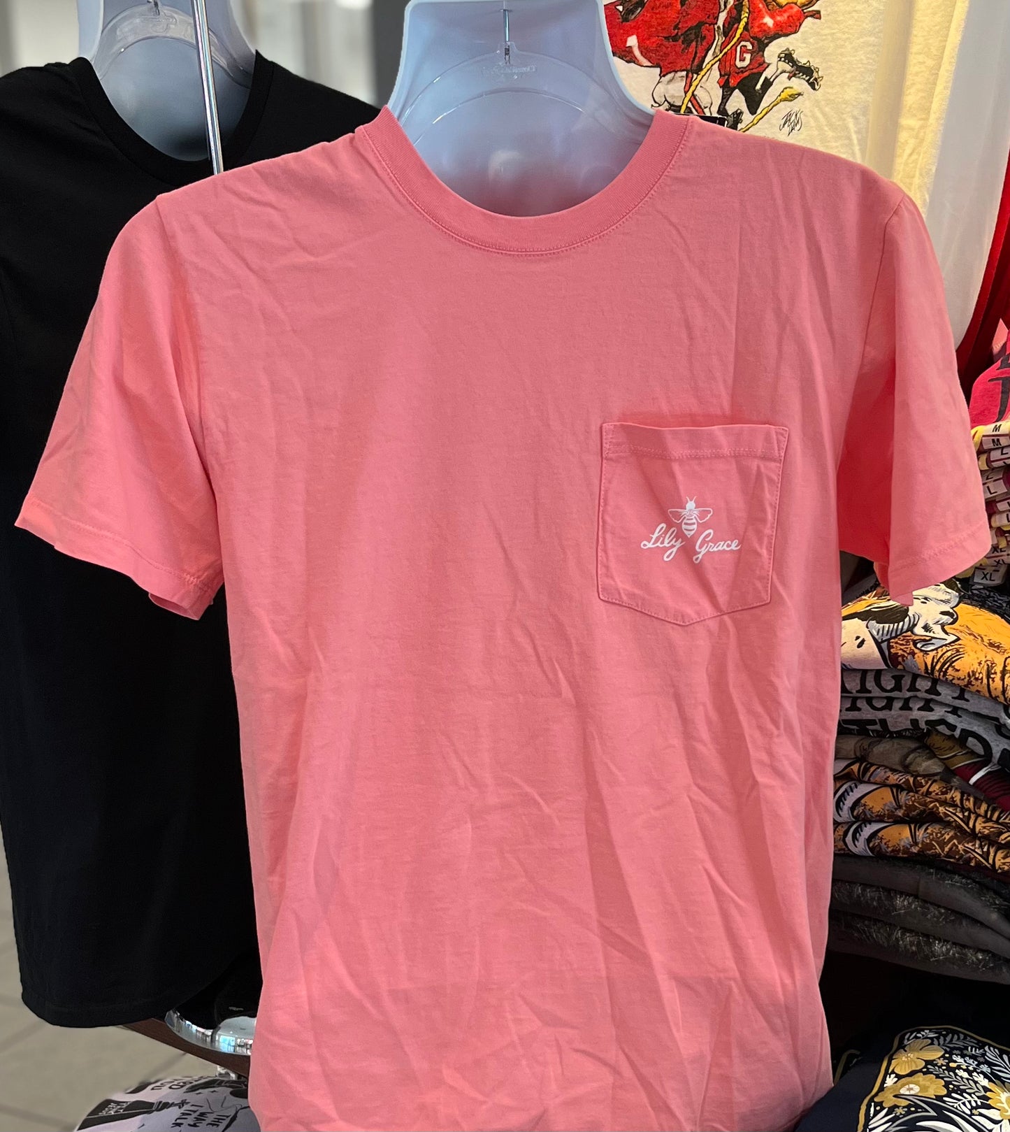 Lily Grace T-Shirt - “Direct the Wind” Sailboat (Short Sleeve Pink)