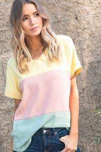 TSS Spring Color Block Top