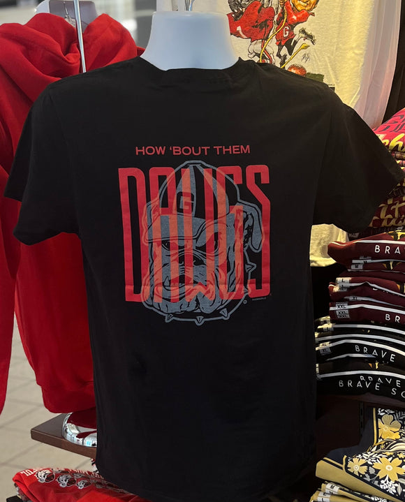 Georgia Bulldogs T-shirt - How ‘Bout Them Dawgs (Short Sleeve Black)