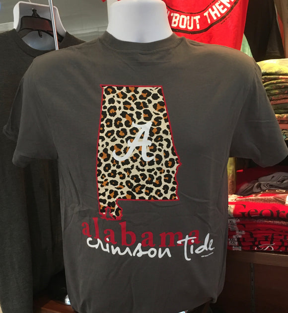 Alabama Cheetah Short Sleeve Tee (Charcoal)
