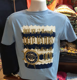 Isaiah 43:2 “when you go through deep waters...” Short Sleeve Tee (Sky Blue)
