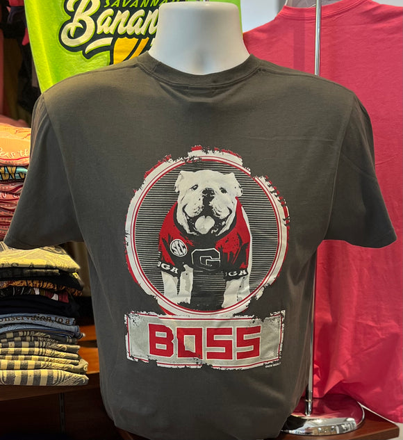Georgia Bulldogs T-shirt - “Boss” (Short Sleeve Charcoal)