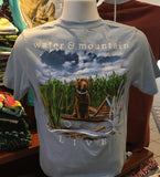 Chocolate Lab Short Sleeve Tee (Baby Blue)