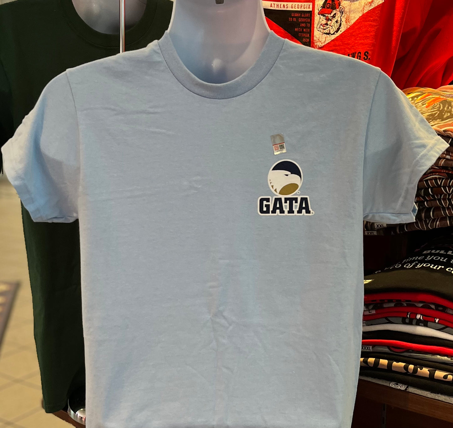 Georgia Southern  Animal Print “GATA” Short Sleeve Tee (Light blue)