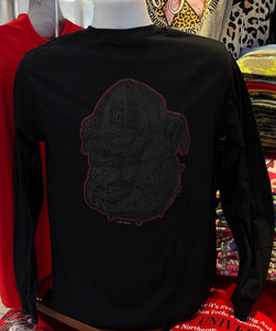 Georgia Bulldogs T-shirt - Mesh Patch (Long Sleeve Black)