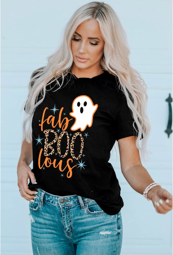 Halloween “Fab-Boo-Lous” Short Sleeve (Black)