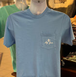 Lily Grace T-Shirt - Golden “God Bless the USA” (Short Sleeve Azure)