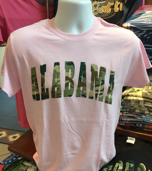 CLEARANCE Alabama Camo Short Sleeve Tee (Light Pink)