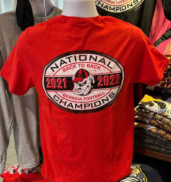 Georgia Bulldogs T-shirt - 2022 Back to Back National Champions