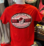 Georgia Bulldogs T-shirt - 2022 Back to Back National Champions (Short Sleeve Red)