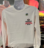 Georgia Bulldogs T-shirt - 2022 Jack Davis Illustrated National Champs (Long Sleeve White)