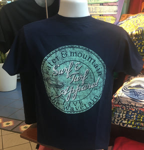 Surf and Turf Short Sleeve Tee (Navy)