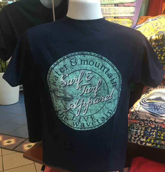 Surf and Turf Short Sleeve Tee (Navy)
