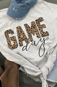 Leopard Game Day Short Sleeve (Ash Gray)