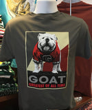 Georgia Bulldogs T-shirt - “GOAT” (Short Sleeve Charcoal)