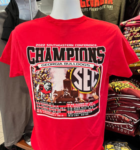 Georgia Bulldogs T-shirt - SEC Recap (Short Sleeve Red)