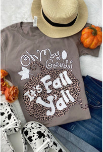 “Oh my gourd, it’s fall y’all” Short Sleeve (Pebble)