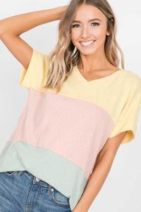 TSS Spring Color Block Top