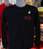Georgia Bulldogs T-shirt - Mesh Patch (Long Sleeve Black)