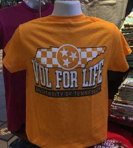 Tennessee “Vol for Life” Short Sleeve Tee (Tennessee Orange)