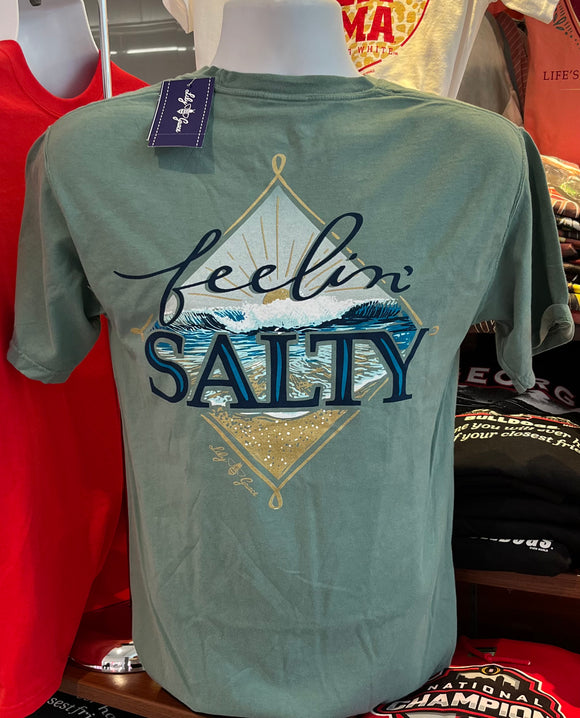 Lily Grace T-Shirt - “Feelin’ Salty” (Short Sleeve Pine)